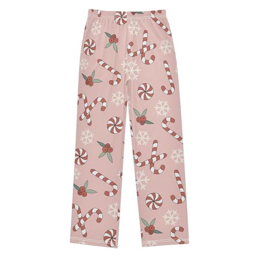 Boys' Pants Christmas Xmas Candy Cane Lollipop Long Bottoms Jogger Pants Elastic Waist Trousers with Pockets S-XL