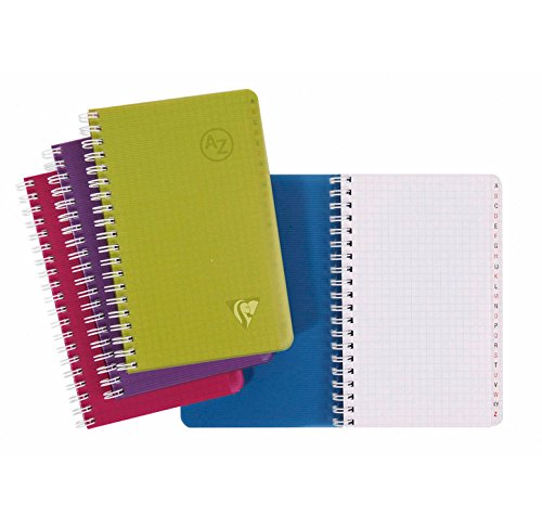 Lot de 10 Répertoire Linicolor Intensive 110x170, 100p./50 feuilles 90 g/m² reliure intégrale, couv. polypro assortis, quadrillé 5x5