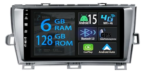 [6+128GB] 9 Zoll Android 15 Autoradio Für Toyota Prius 2010-2015 Radio Carplay