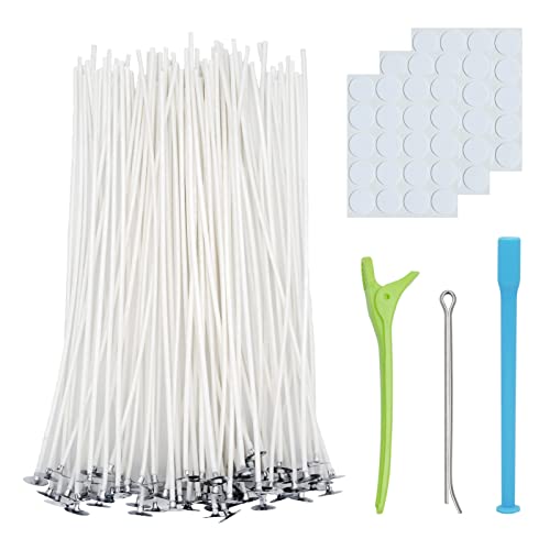 CandMak Kit stoppini per candele in cotone per candele (spessore 10,2 cm+15,2 cm+20,3 cm)