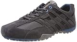 Material de la suela: Goma Geox Snake, Zapatillas para Hombre, Gris (Anthracite/Octane C9AH4), 42 EU