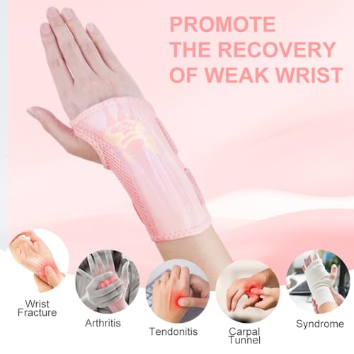 Fefod Adjustable Wrist Strap Carpal Tunnel Compression Splint, 2 Pack Left and Right Hand Wrist Splints for Carpal Tunnel for Men Women, Breathable Brace Provides Wrist Support - Image 3