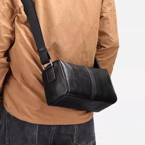 10.2Inch Messenger Shoulder Bags Mens Waist Packs Genuine Leather Crossbody Bags Travel Bags Casual Daypacks4