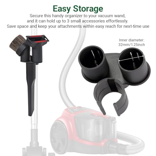 Image of EZ SPARES 1 1 /4 inch 32mm Universal Vacuum Cleaner Euro Floor Brush Head Brush Attachment for Floor and Carpet Combo Tool New Designed to Fit Hoover, Eureka, Rainbow,Shop VAC (Brush kit)