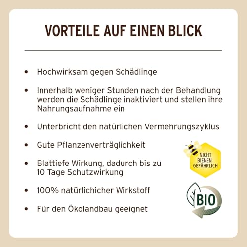 Substral Naturen Bio Schädlingsfrei Neem, 75ml Konzentrat - gegen saugende und beißende Schädlinge an Gemüse- und Zierpflanzen