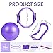 ElaraFit Home Pilates Ring and Ball Set for Women with 5 Resistance Bands 13 inch Magic Circle Workout Essentials Starter Kit for Beginners, Full Body Toning Shape Your Body with 15 Min Daily Routine