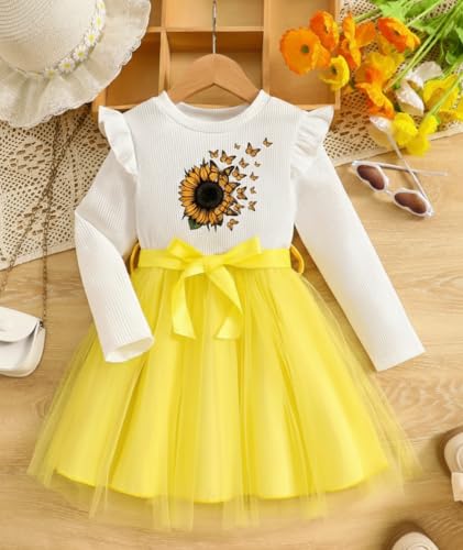Image of TAGAS Girls' Princess Dress | Girl Floral Print Dress |Dresses birthdaydress for Babygirls |