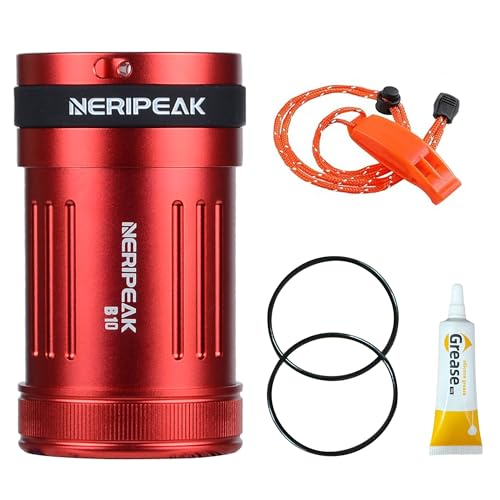 Neripeak B10 Waterproof Car Key FOB Container, Case, Aluminum Dry Box Holder for Scuba Diving and Watersports Credit Card, Pills, EDC, Kayak Raft Fish Camp Rated to 429ft