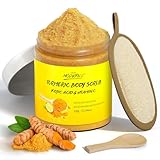Turmeric and Vitamin C Body Scrub Exfoliating Deep Cleansing Exfoliator for Body Butt Bikini Area Body Care with Loofah