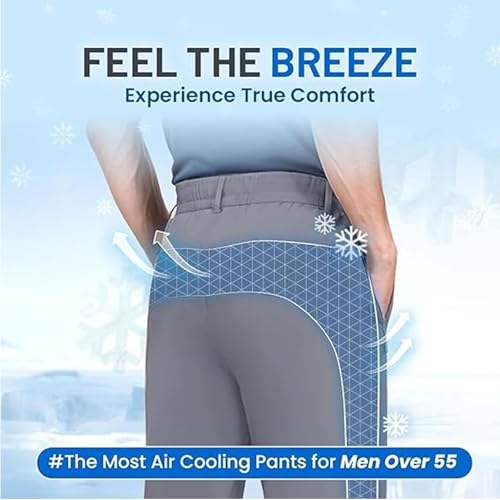 Meshirons - Ice Silk Mesh Panel Casual Pants, Meshirons Mens Pants, Breathable and Perspiration-Wicking, Quick-Drying2