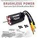 Surpass Rocket V2 Supersonic 3660 2800kv Brushless Motor,Waterproof 4P RC Sensored BL Motor for 1/10 RC Remoter Truck