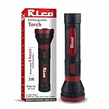 Rico Built in Charger Military Grade High Power Long Distance Torch Light Upto Upto 900 ft Long Non Stop 6 Hours Working | 3 Watt