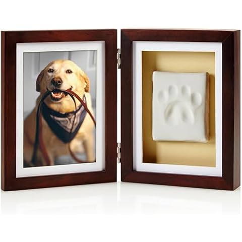 Pearhead Pawprint Tabletop Photo Frame With Clay Imprint Kit Cover