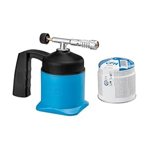 CFH Soldeermeister LM 1000 – soldeerbrander incl. patroon – gas soldeerapparaat voor beginners voor zacht solderen en hard solderen, traploos regelbare vlam