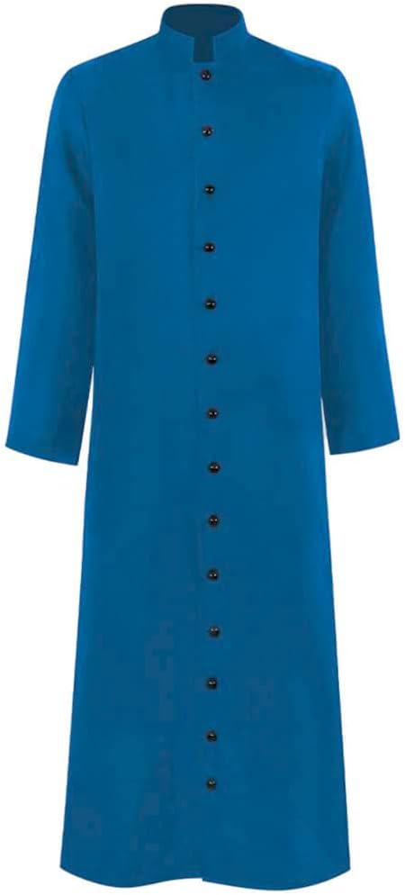 Men's Cassock Robe Church Robe Choir Minister Clergy Pulpit Liturgical 5 colors