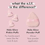 e.l.f. Halo Glow Pinkie Puffs, Finger-sized, Mini Puff For Applying Loose & Pressed Powders, Soft, Reusable & Washable, Vegan & Cruelty-Free, Set of 3