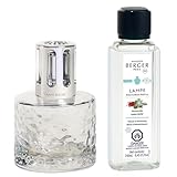 MAISON BERGER - Lampe Berger Home Fragrance Lamp Diffuser - Model Mirage - 4.7 x 3.1 x 3.1 inches - Includes Fragrance Festive Fir - 250 milliliters - 8.45 Fluid Ounces (Clear)