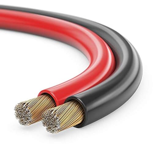 sonero® 100 Metros 2x1.50mm² Cable de Altavoz CCA, Color: Rojo/Negro