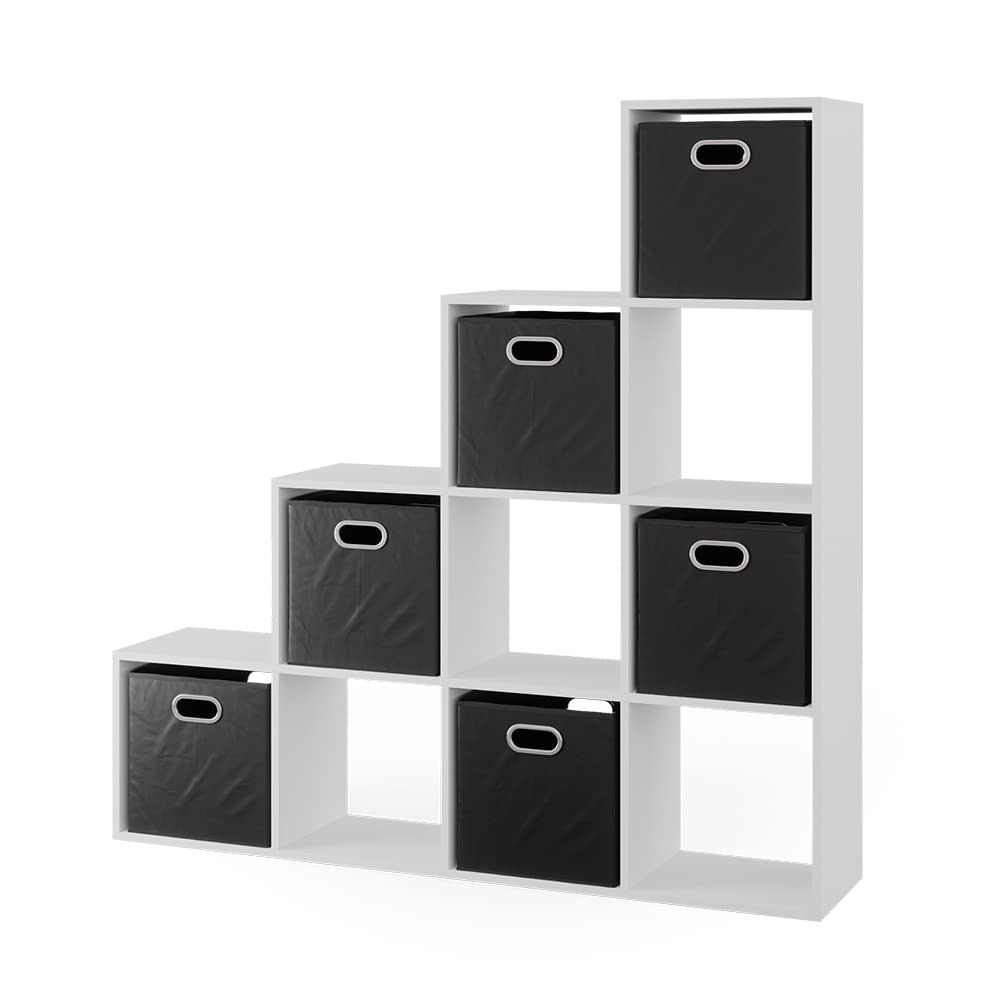 Étagère en escalier Vicco modulable avec 6 boîtes de rangement