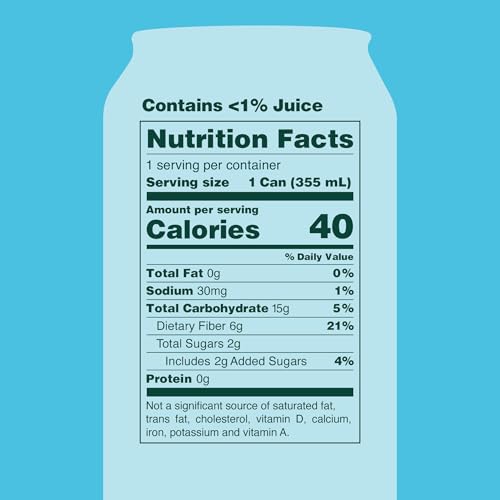 Image of OLIPOP Prebiotic Soda Pop,Cream Soda,Pantry Pack Packed with Prebiotics,Fiber,and Botanicals,Gluten Free,Vegan,GMO Free,12oz,(Pack of 24)