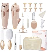 Lilian&Gema Baby Healthcare and Grooming Kit, 28-in-1 Rechargeable Nail Trimmer Electric Set, Dua...