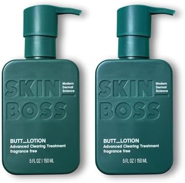 SKINBOSS Butt Acne Clearing Treatment, Butt & Body Acne Lotion 5oz, 2 Pack
