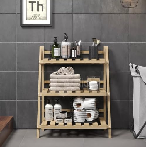 Prateleira Organizadora de Madeira em 3 Andares para Uso Multipropósito