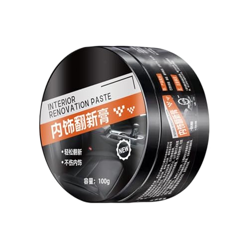 レザークリーナー・コンディショナー カーインテリア復元クリーム プラスチック/レザー再生 深層保護コート 100g 防水汚れ防止 中性処方 ダッシュボード/ソファ光沢維持 長效持続