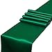 Parfair Dessin Satin Table Runners 12 x 108 inch for Wedding Banquet Decoration, Bright Silk and Smooth Fabric Party Table Runner - Green