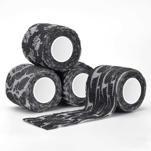 JimKing Tattoo Grip Cover, Tattoo Machine Handle Cover, Self-Adhesiive Tape for Sport Pet Tattoo,Elastic Bandage Wrap Roll Tattoo Machine Supply, 4pcs