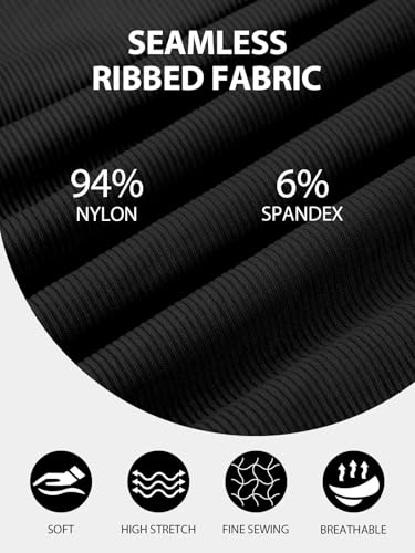 V FOR CITY Ribbed Camisole Tops for Women with Built-in Bra Adjustable Straps Cami Scoop Neck Side Ruched Layering Tanks4