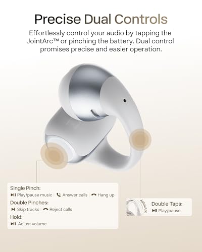 SHOKZ OpenDots 2 Open-Ear Clip-On Earbuds, Grey, Dolby Audio, 3 Mics - image 9