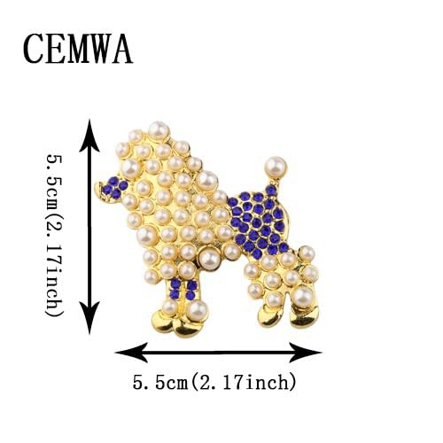 Image of CENWA Sorority Gifts Pretty Poodle Rhinestone Brooch Pin /Necklace Greek Sorority Jewelry for Women
