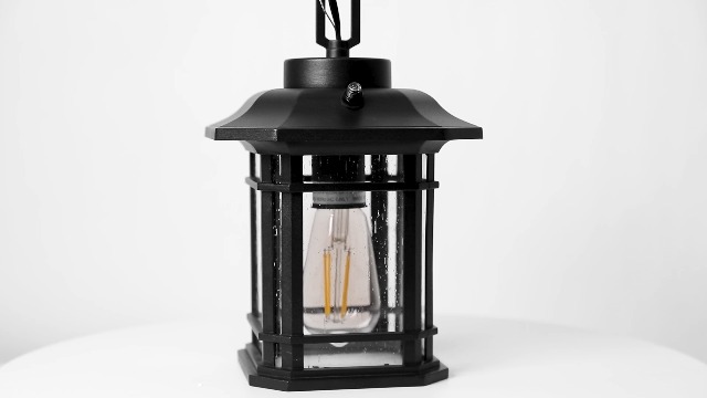WIHTU Dusk to Dawn Outdoor Pendant Lights for Porch,Anti