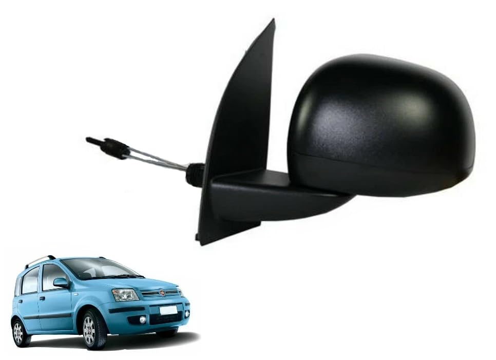 SPECCHIETTO RETROVISORE MECCANICO SINISTRO NERO PER FIAT PANDA 169 DAL 2010 AL 2012
