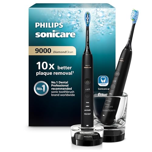 Philips Sonicare DiamondClean 9000 elektrische Zahnbürste, Schallzahnbürste mit App,...