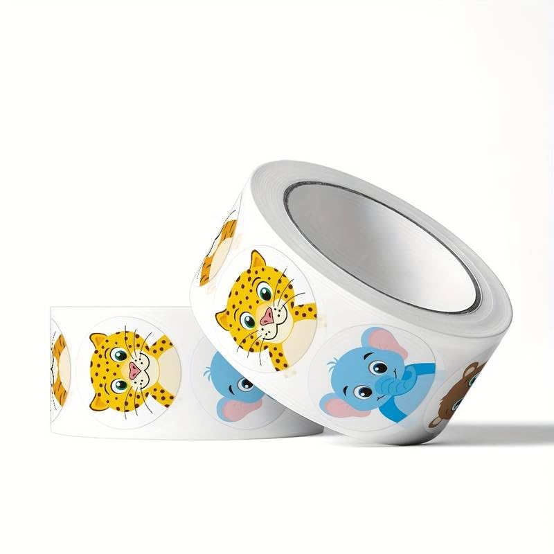 Rollo Pegatinas animales Selva para niños, animal stickers, 1 Unidad - imagen 4