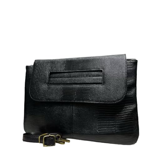 Image of Women Classic Crocodile Pattern Faux Leather Clutch Purse Oversized Female Shoulder Bag Messenger Handbag