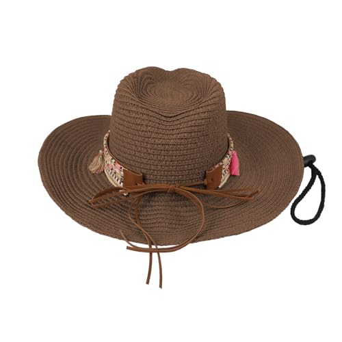 Sombrero Vaquero de Paja Ancho para Mujer miniatura 6