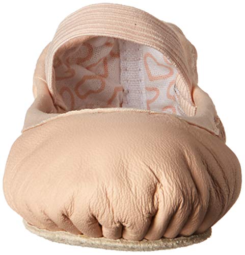 Bloch Bloch Belle Child Ballet Shoes, Toddler Girls Dance Shoes, High Durability, Soft Leather Upper, Flexible Suede Outsole, Pre-Sewn Elastic, Heart Printed Sock-Liner, Ballet Shoe2