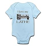 CafePress I Love My Lathe Infant Bodysuit Cute Infant Bodysuit Baby Romper Sky Blue