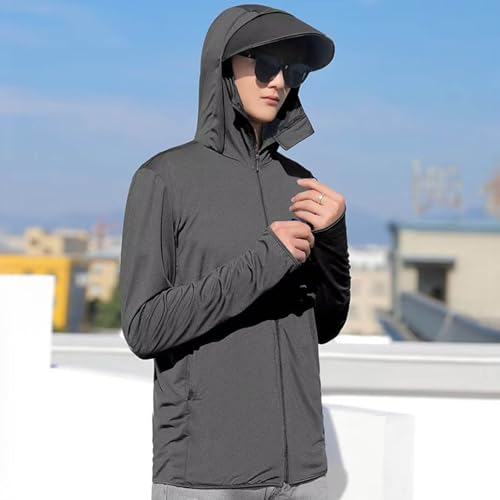 Men's Sport Coats Lightweight UV Protection Hoodie Jacket Casual Long Sleeve Full Zip Hiking Fishing Shirts3
