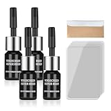 NHPY 4pcs Kit Riparazione Parabrezza Auto,Kit Vetro Auto,Riparazione Vetro Scheggiato,Per Chip e Crepe,Bulls-Eye,Ragnatela