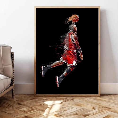 Affiche basket-ball inspirante sur toile cadeau parfait pour décoration murale de chambre d'adolescent