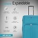Aerostar Medium 26” Lightweight Softshell Expandable Suitcase, Check in Luggage 2 Corner Wheels with Integrated Combination Lock (Teal, 70 litres)