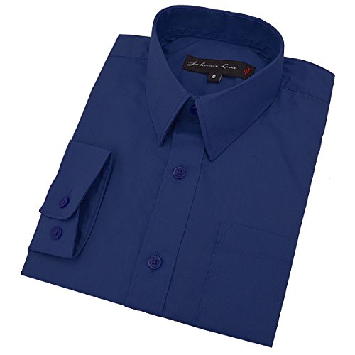 Image of Boy's Long Sleeves Solid Dress Shirt #JL32