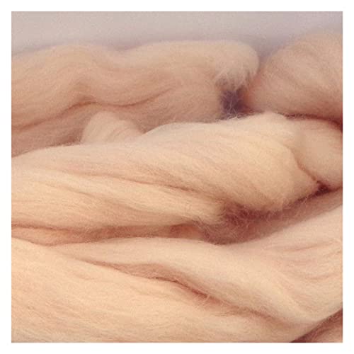 TRENDYBOY Kit de fil à crochet - 50 g - Rose clair - Laine teintée en fibre - Pour bricolage - Feutrage à l'aiguille Cover