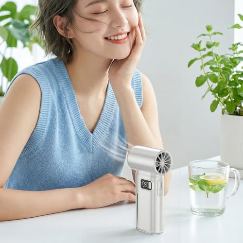 Ventilador pequeño de mano recargable USB con niebla potente 3