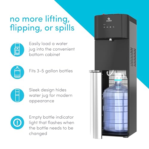 Avalon Bottom Loading Water Cooler Dispenser with BioGuard- 3 Temperature Settings- UL Listed- Bottled - Thumbnail 4