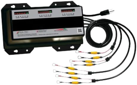 Dual Pro Professional Series Battery Charger - Model PS3-45 Ah - 3-15A-Banks - Voltage 12, 24, 36 - Compatible Equipment Inland Watercraft, Salt Water Watercraft, Motorcycles, Golf Carts